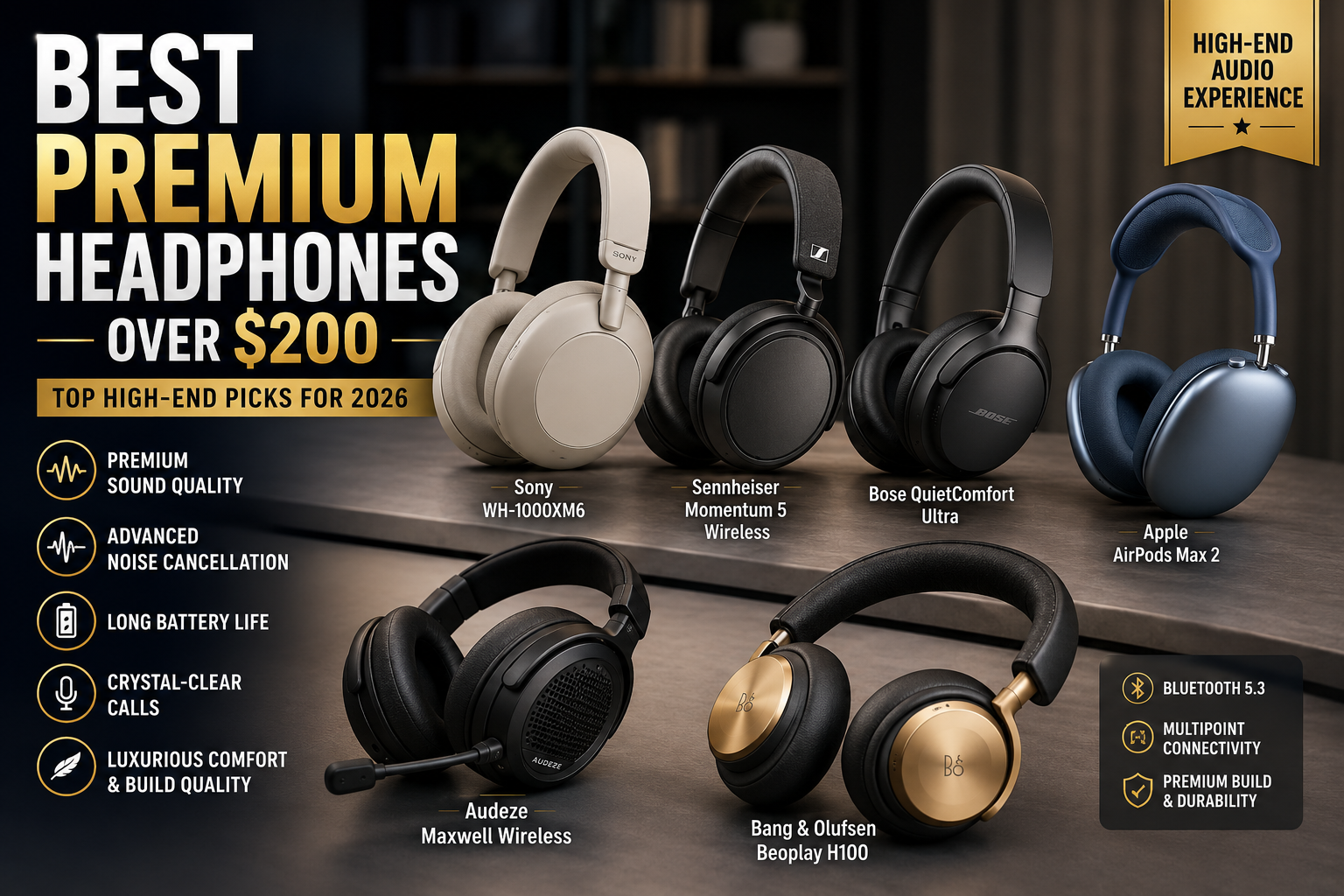 Read more about the article Best Premium Headphones Over $200 in 2026